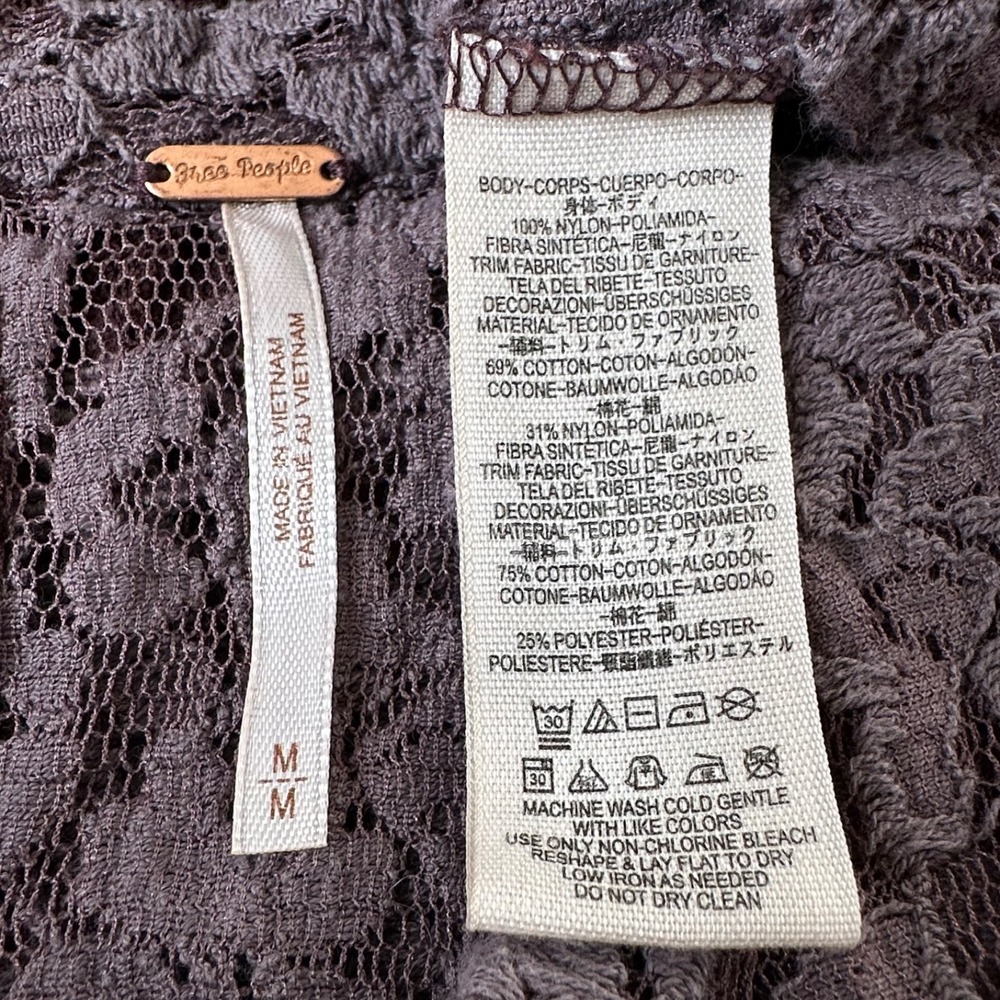Free People Lady Bird Swing Lace Tank Top Medium Fairy Romantic Whimsigoth Boho - Picture 5 of 6